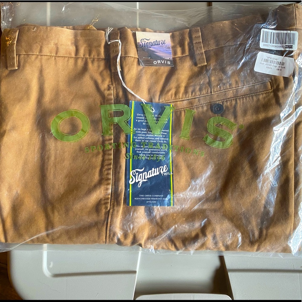 ORVIS SIGNATURE TWILL CHINO PANTS. NWT.